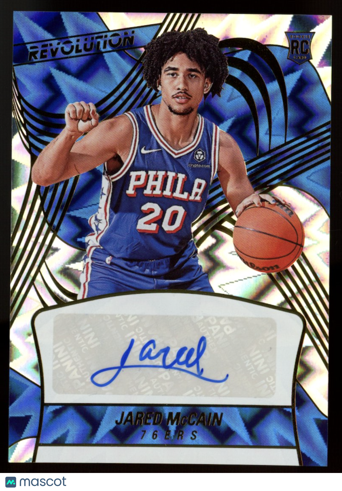 JARED MCCAIN 2024-25 Panini Revolution Rookie Auto Impact /100 #RA-JAR 76ers