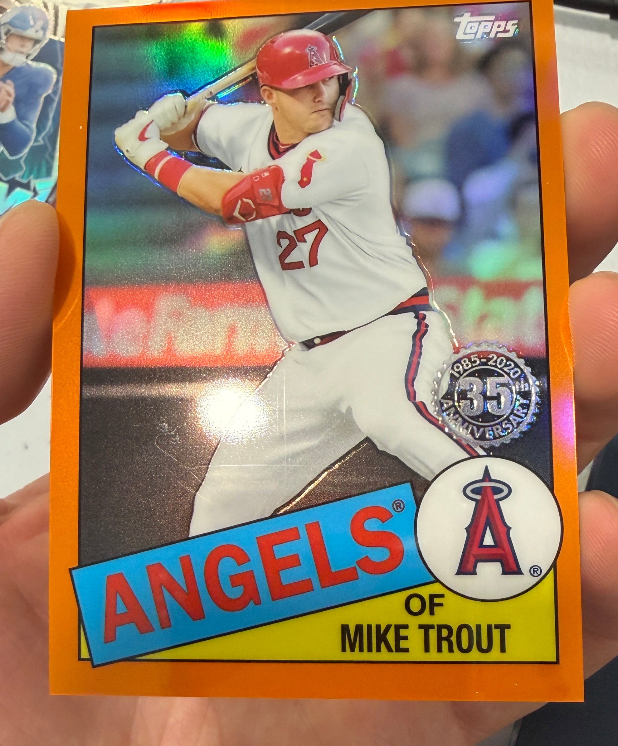 MIKE TROUT 2020 Topps 1985 35th Anniversary Orange Refractor /25 #85TC1 Angels