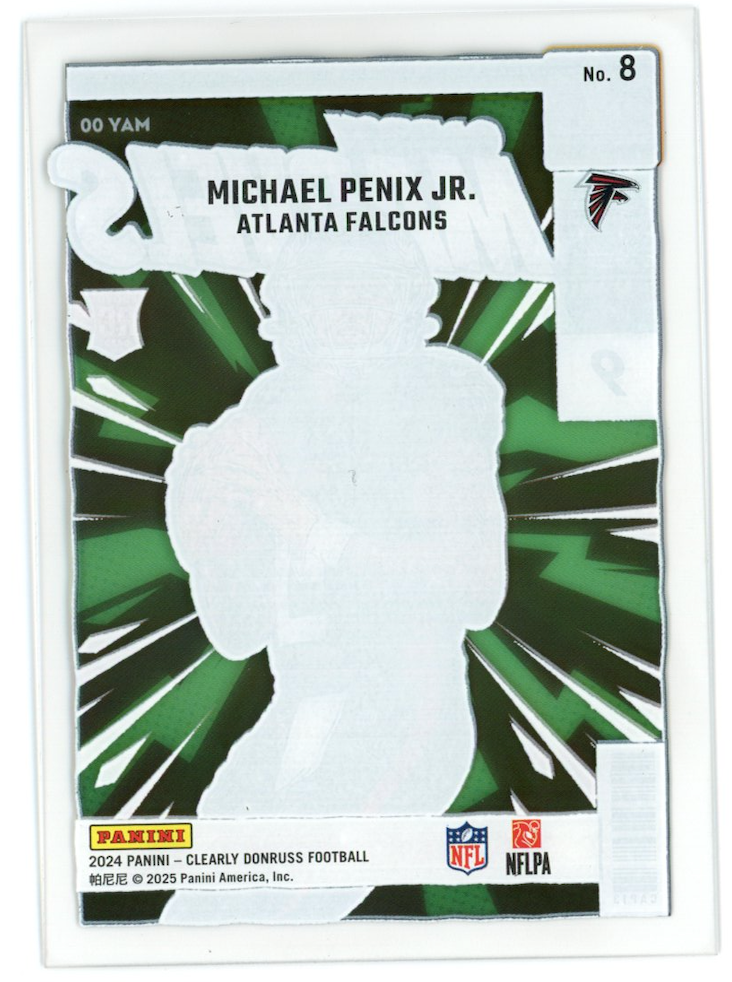 MICHAEL PENIX JR. 2024 Panini Clearly Donruss Gridiron Marvels Case Hit Rookie
