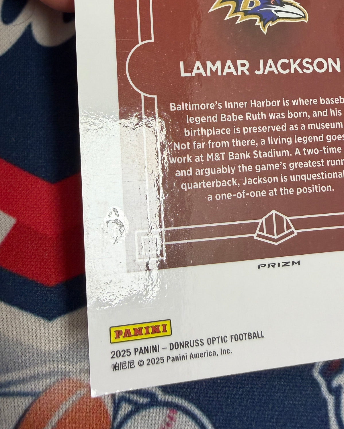 LAMAR JACKSON 2025 Panini Donruss Optic Uptown Case Hit SSP #13 Ravens