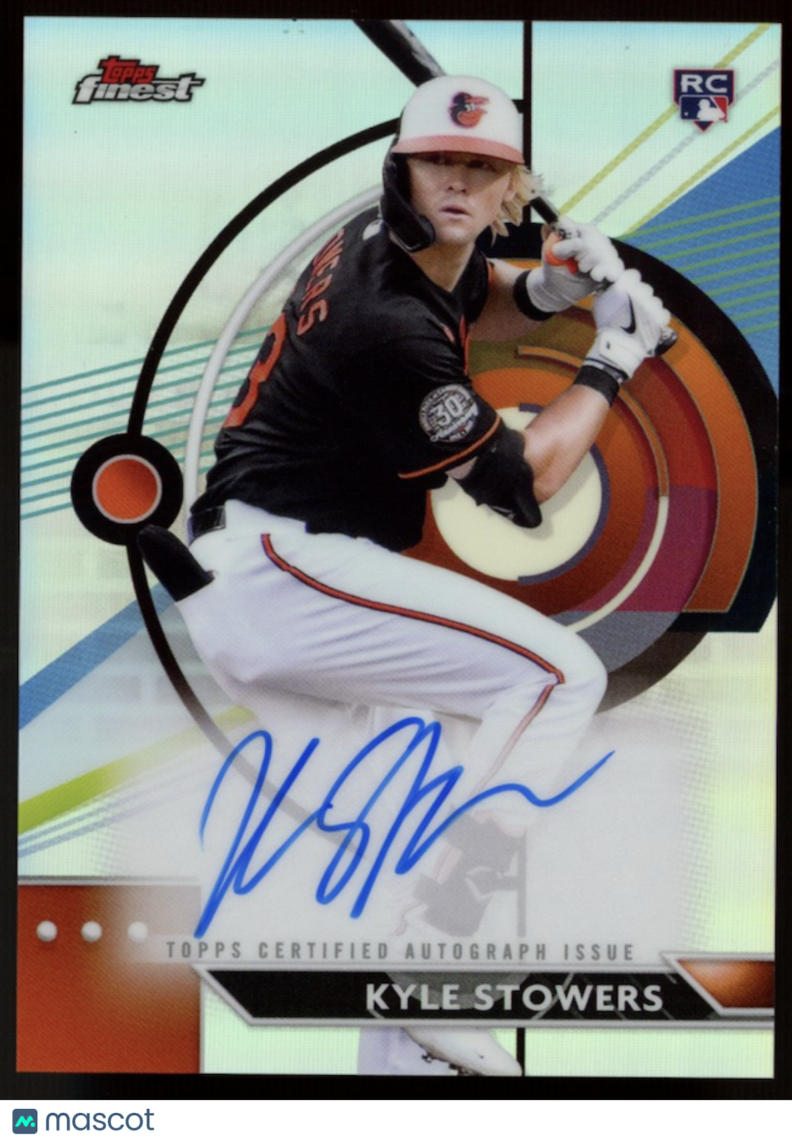 KYLE STOWERS 2023 Topps Finest Refractor Rookie Auto Orioles #FA-KS RC