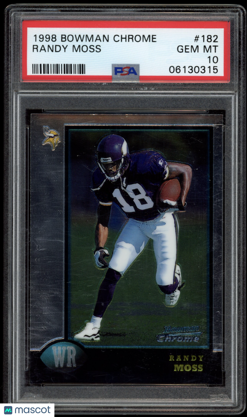 RANDY MOSS 1998 Bowman Chrome Rookie #182 PSA 10 Vikings HOF