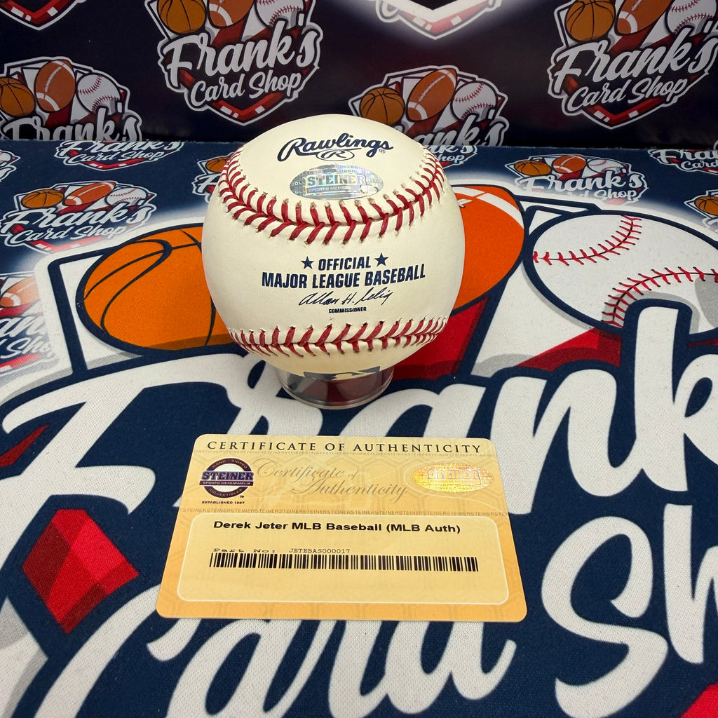 DEREK JETER Signed Ball Rawlings Official Major League Baseball Steiner MLB COA