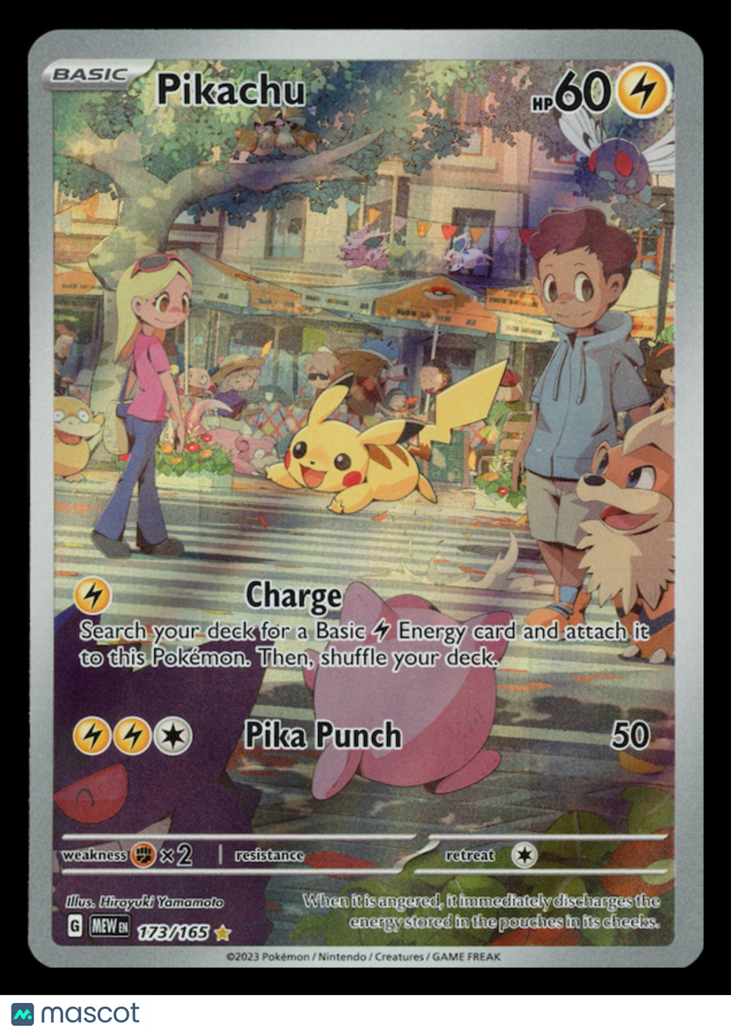 PIKACHU 2023 Pokemon Scarlet & Violet 151 Illustration Rare #173/165