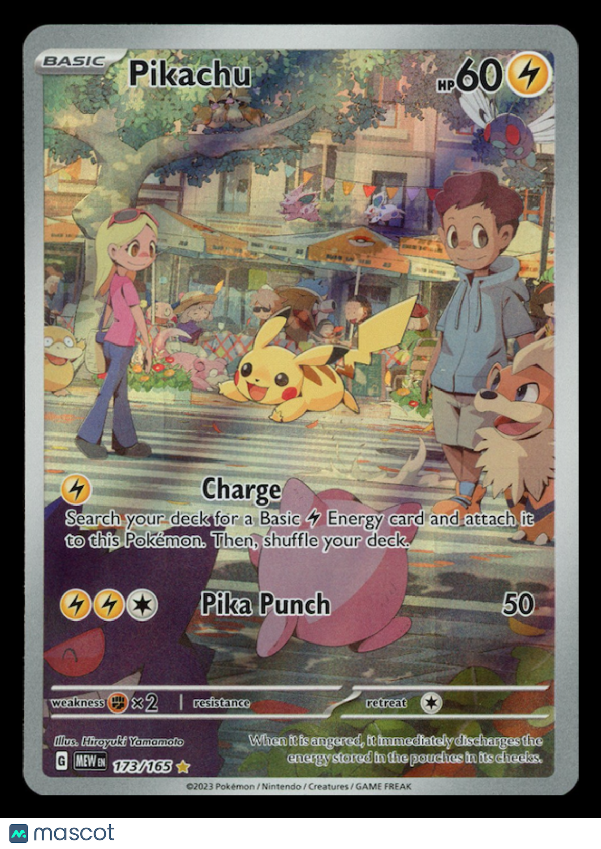 PIKACHU 2023 Pokemon Scarlet & Violet 151 Illustration Rare #173/165