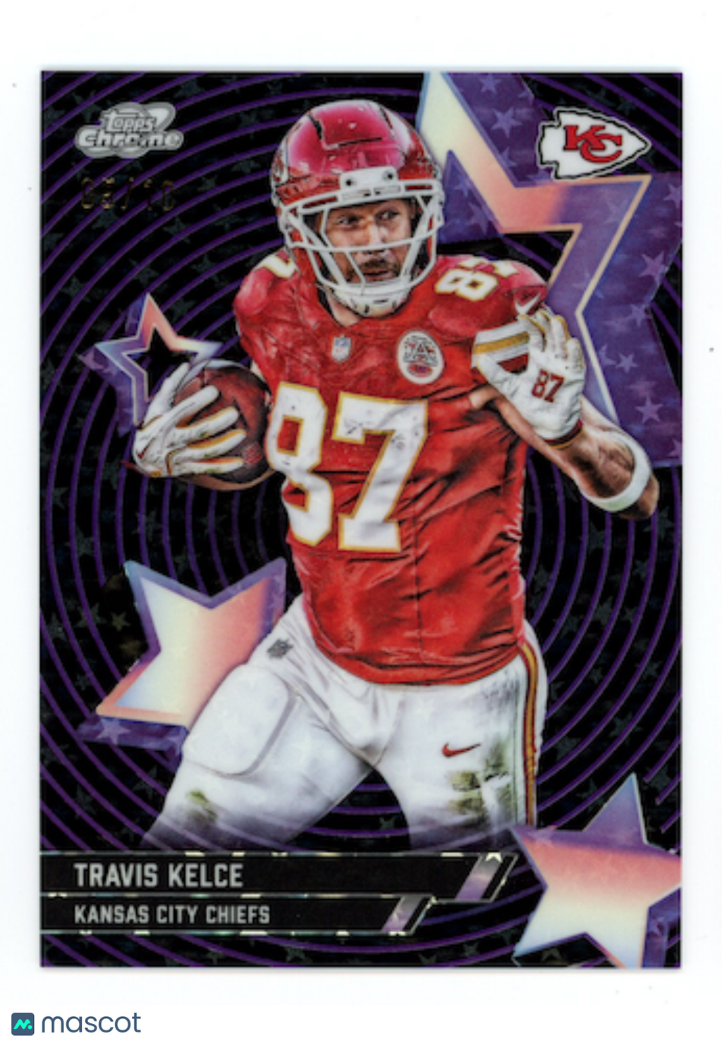 TRAVIS KELCE 2025 Topps Cosmic Chrome Starfractor Black Refractor /10 #SF-28
