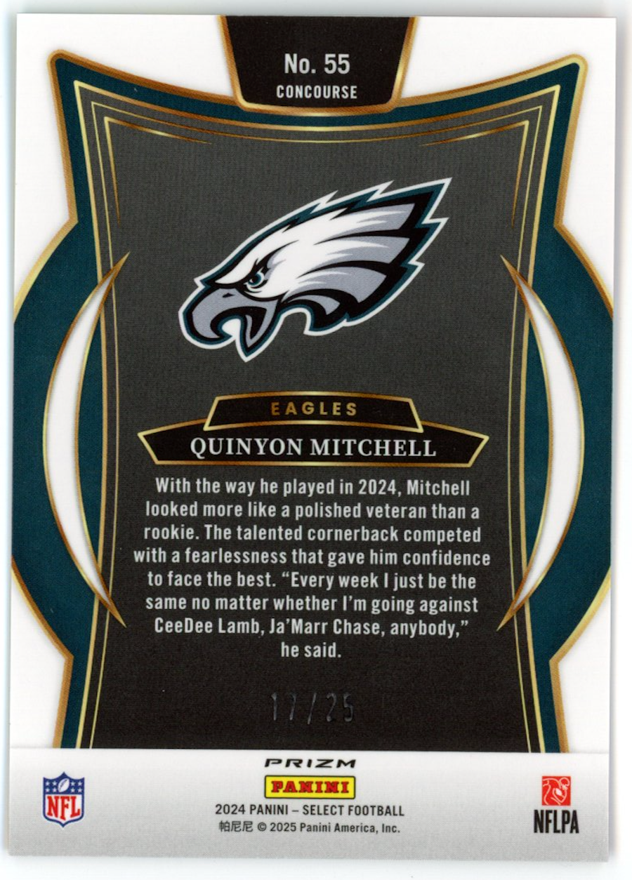 QUINYON MITCHELL 2024 Panini Select Concourse Tie-Dye Prizm Rookie /25 Eagles