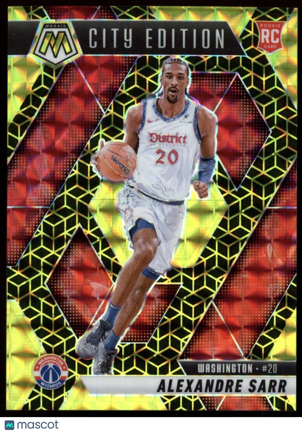 ALEXANDRE SARR 2024-25 Panini Mosaic City Edition Gold Spectris Rookie Prizm /10