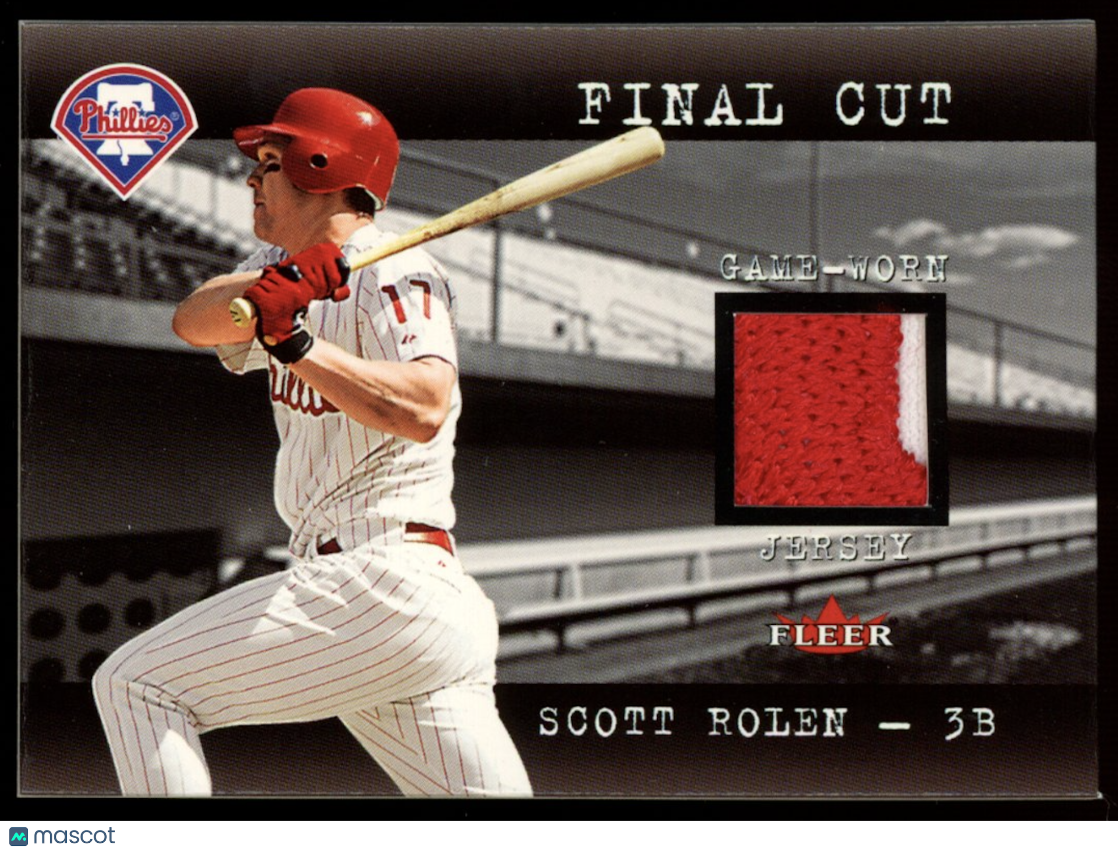 SCOTT ROLEN 2001 Fleer Final Cut Game-Worn Jersey Patch Phillies