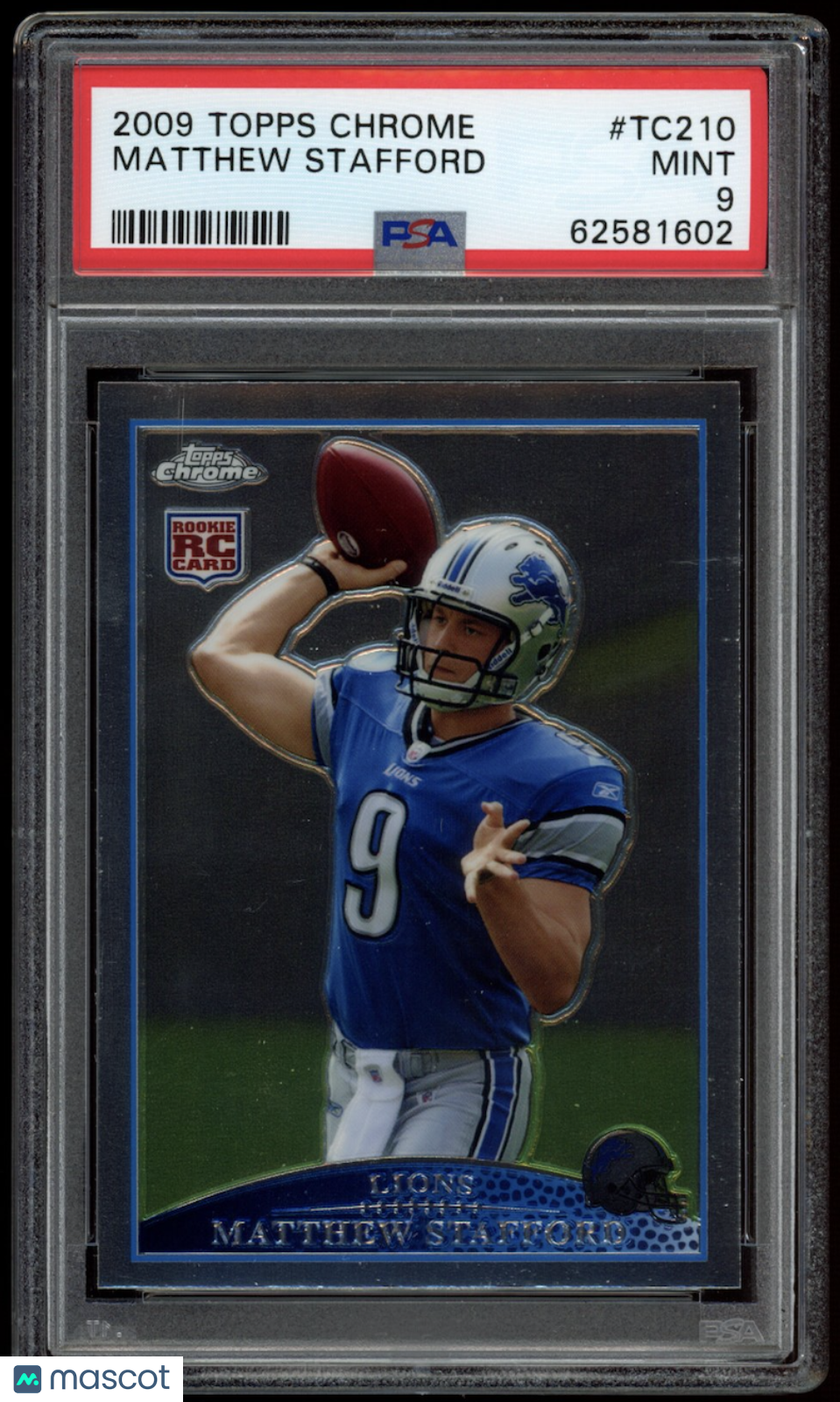MATTHEW STAFFORD 2009 Topps Chrome Rookie #TC210 PSA 9 MINT Detroit Lions