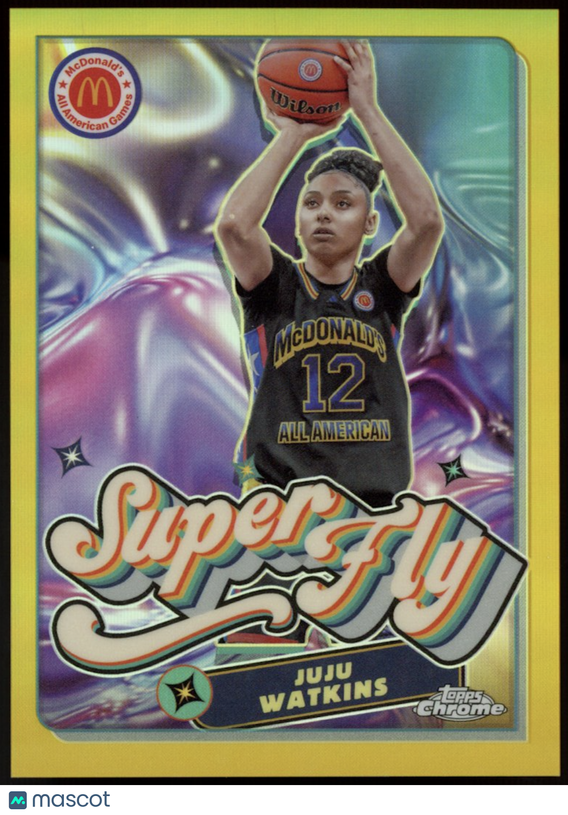 JUJU WATKINS 2023 Topps Chrome McDonald's Super Fly Gold Refractor /50 USC