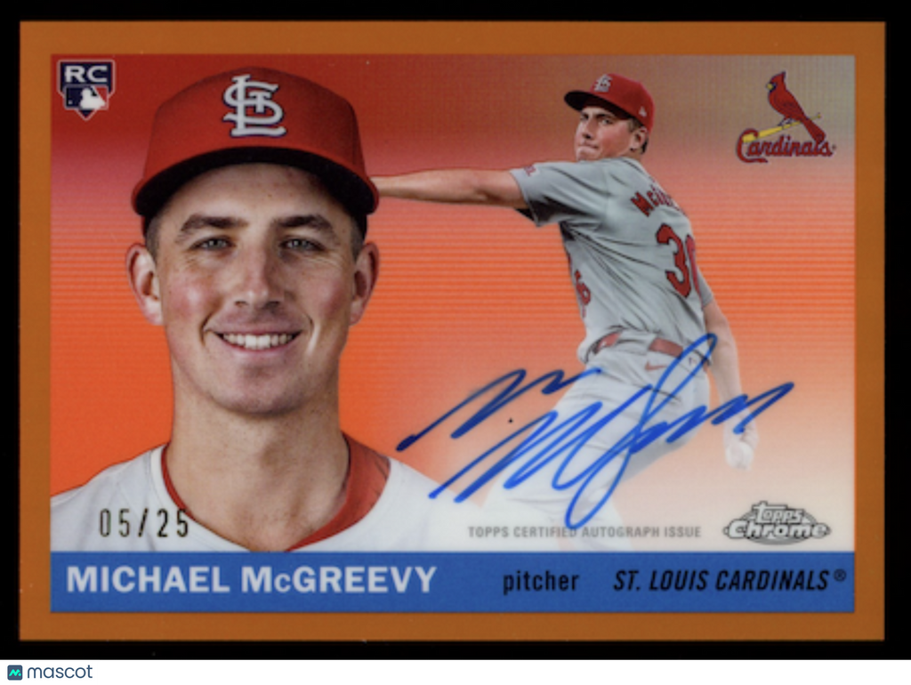 MICHAEL MCGREEVY 2025 Topps Chrome Platinum Rookie Auto Orange /25 #CPA-MMC