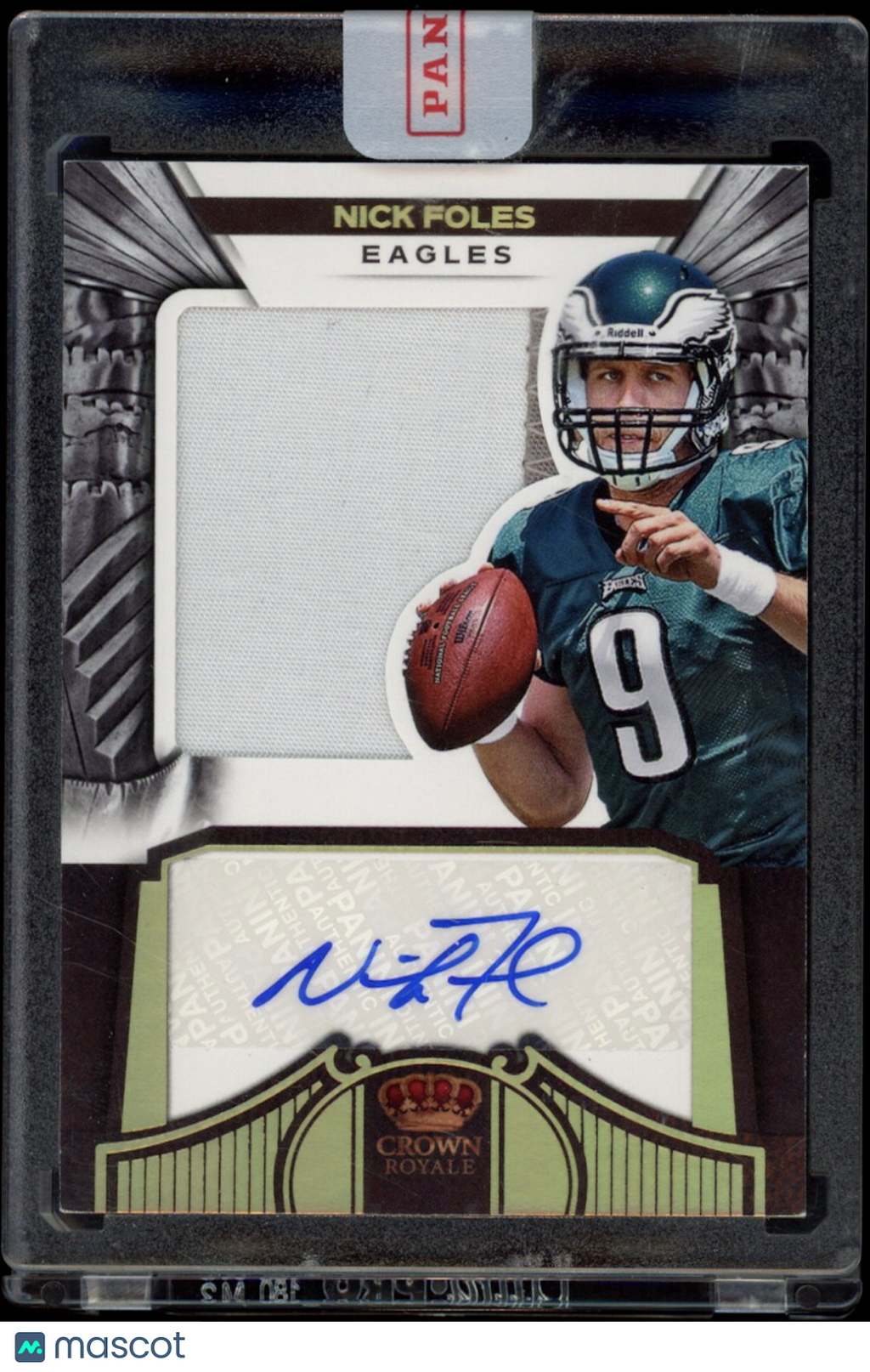 NICK FOLES 2012 Panini Crown Royale Rookie Patch Auto Prime /99 #274 Eagles