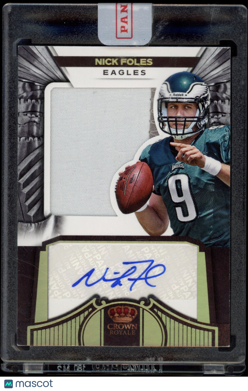 NICK FOLES 2012 Panini Crown Royale Rookie Patch Auto Prime /99 #274 Eagles