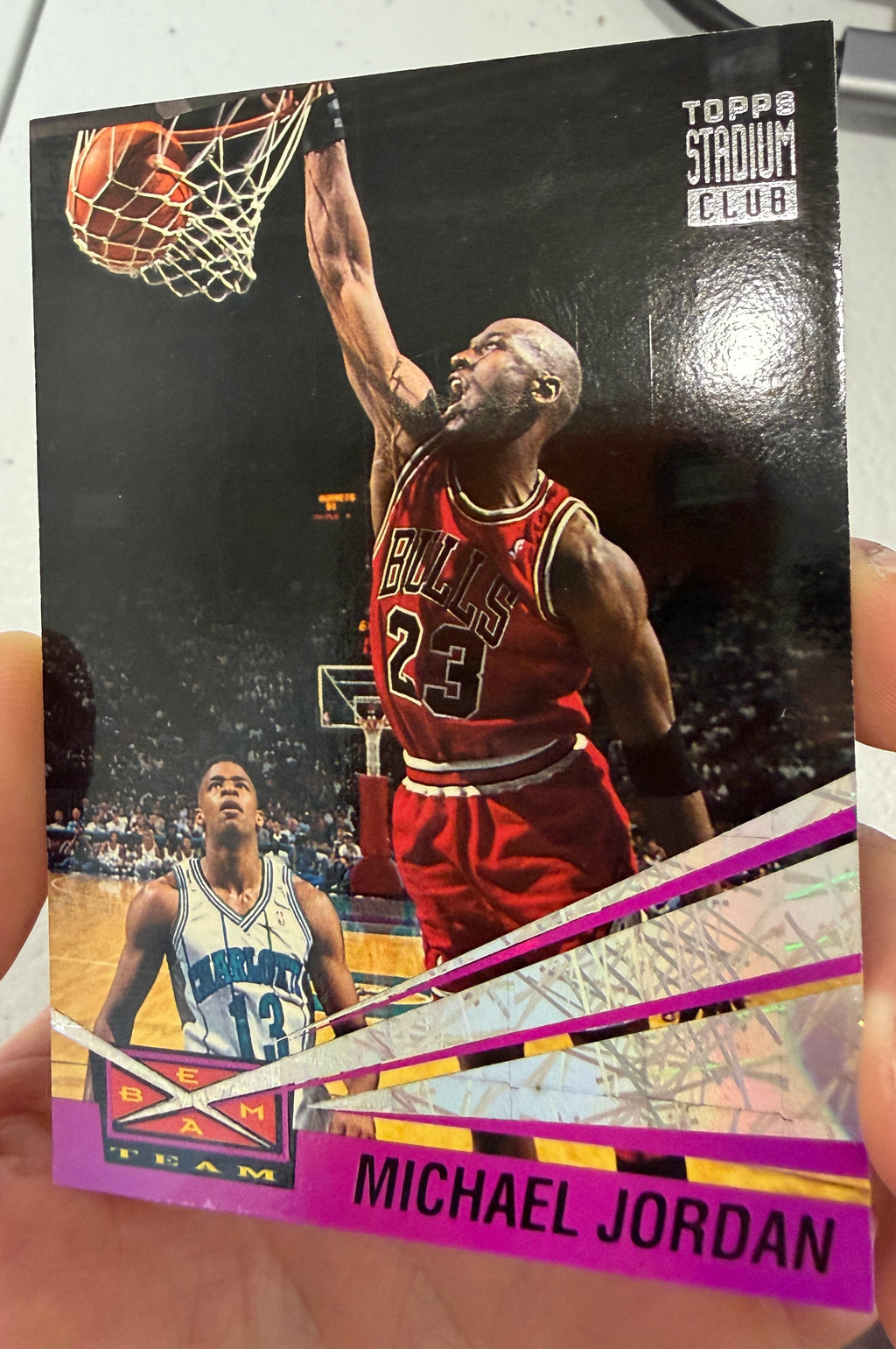 MICHAEL JORDAN 1993-94 Topps Stadium Club Beam Team Insert #4 Bulls