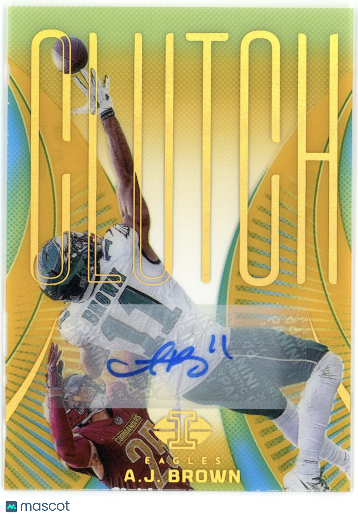 A.J. BROWN 2024 Panini Illusions Clutch Acetate Auto Gold /10 Eagles #13
