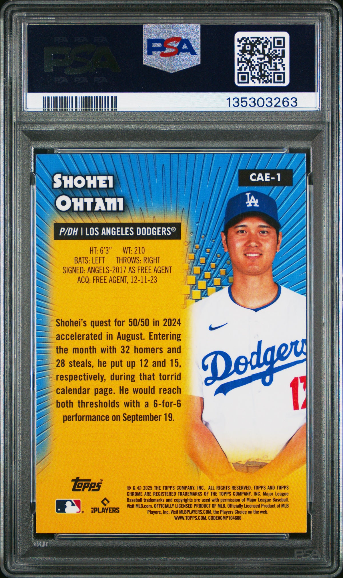 SHOHEI OHTANI 2025 Topps Chrome Logofractor All-Etch Green Ref /99 #CAE1 PSA 10