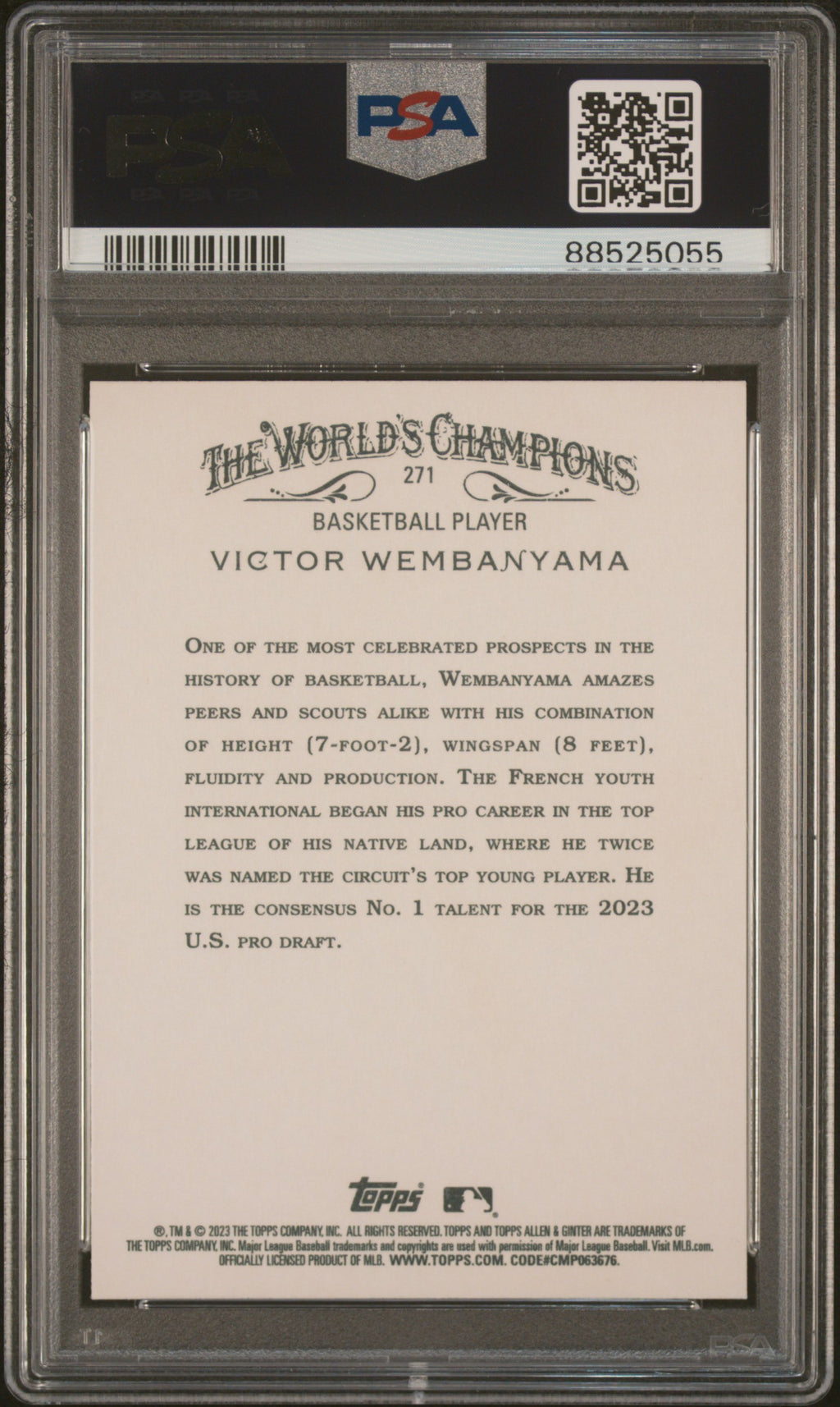 VICTOR WEMBANYAMA 2023 Topps Allen & Ginter Rookie #271 PSA 10 Spurs