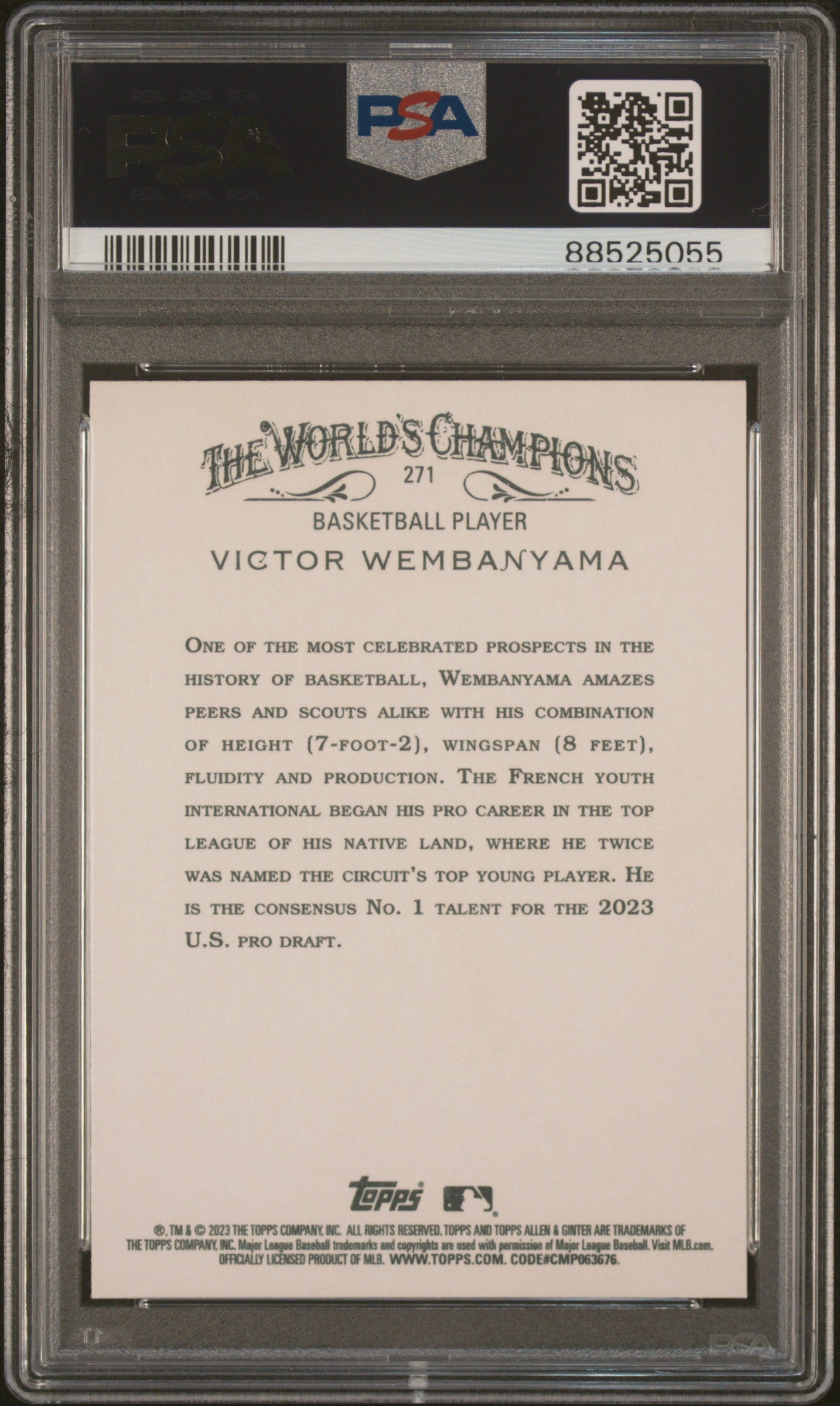 VICTOR WEMBANYAMA 2023 Topps Allen & Ginter Rookie #271 PSA 10 Spurs