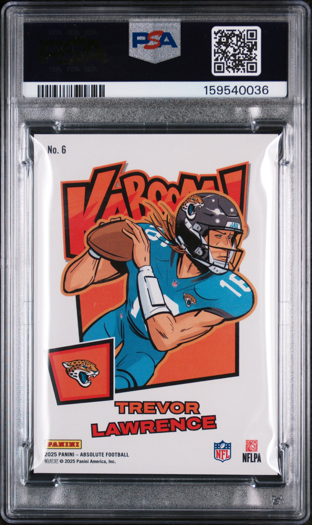 TREVOR LAWRENCE 2025 Panini Absolute Kaboom Horizontal Case Hit SSP #6 PSA 10