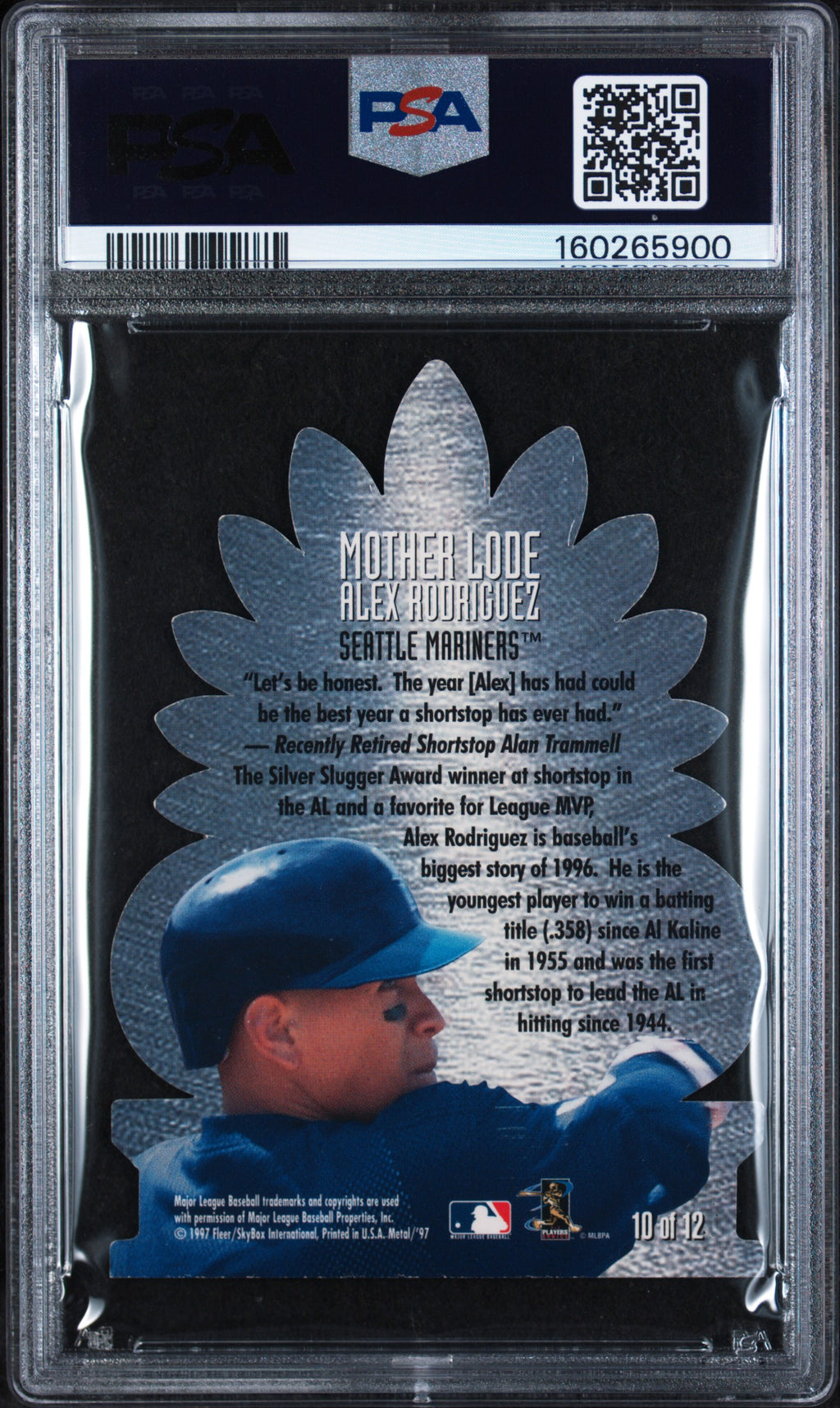 ALEX RODRIGUEZ 1997 SkyBox Metal Universe Mother Lode #10 PSA 8 Mariners