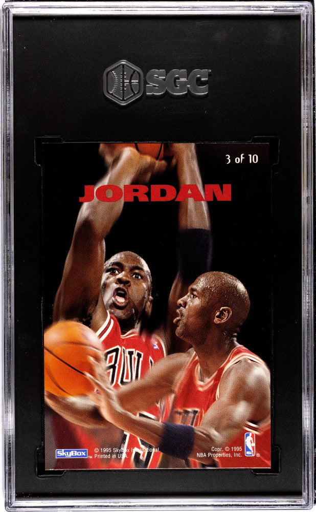 MICHAEL JORDAN 1994-95 Skybox Emotion #3 N-Tense SGC 9 Chicago Bulls