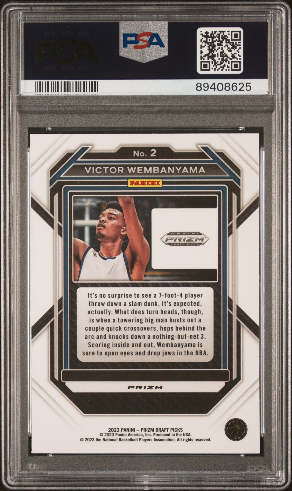 VICTOR WEMBANYAMA 2023 Panini Prizm Draft Picks Red Ice Rookie #2 PSA 10 Spurs
