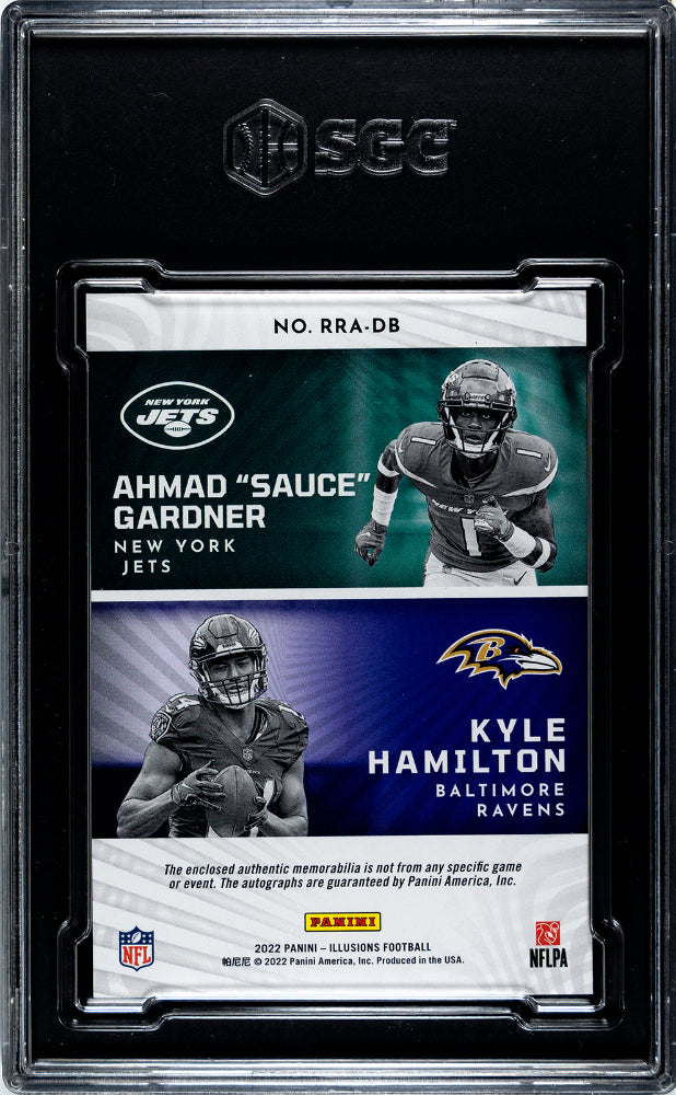 SAUCE GARDNER KYLE HAMILTON 2022 Panini Illusions Rookie Patch Auto /10 SGC 9