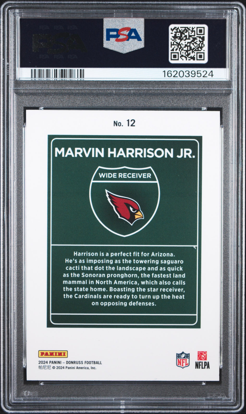 MARVIN HARRISON JR. 2024 Panini Donruss Downtown Rookie Case Hit SSP #12 PSA 9