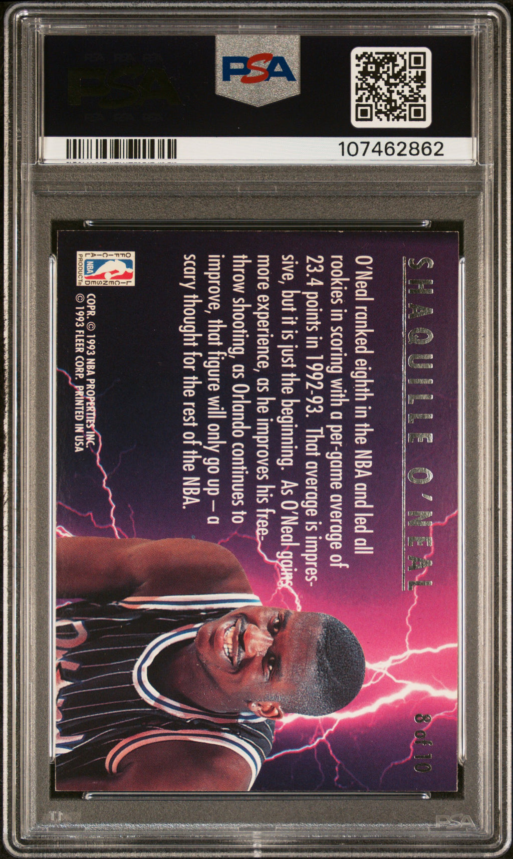 SHAQUILLE O'NEAL 1993-94 Fleer Ultra Scoring Kings #8 PSA 6 Magic