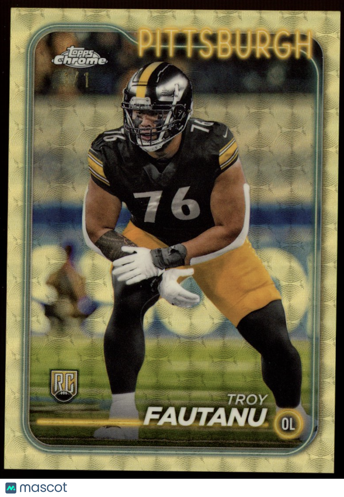 TROY FAUTANU 2024 Topps Chrome Rookie Superfractor 1/1 #295 Pittsburgh Steelers