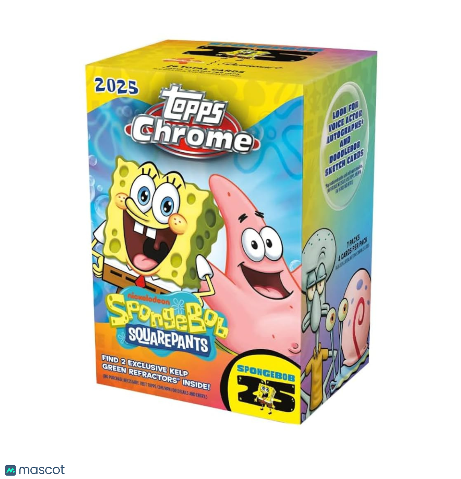 2025 Topps Chrome Spongebob 25th Anniversary Blaster Box