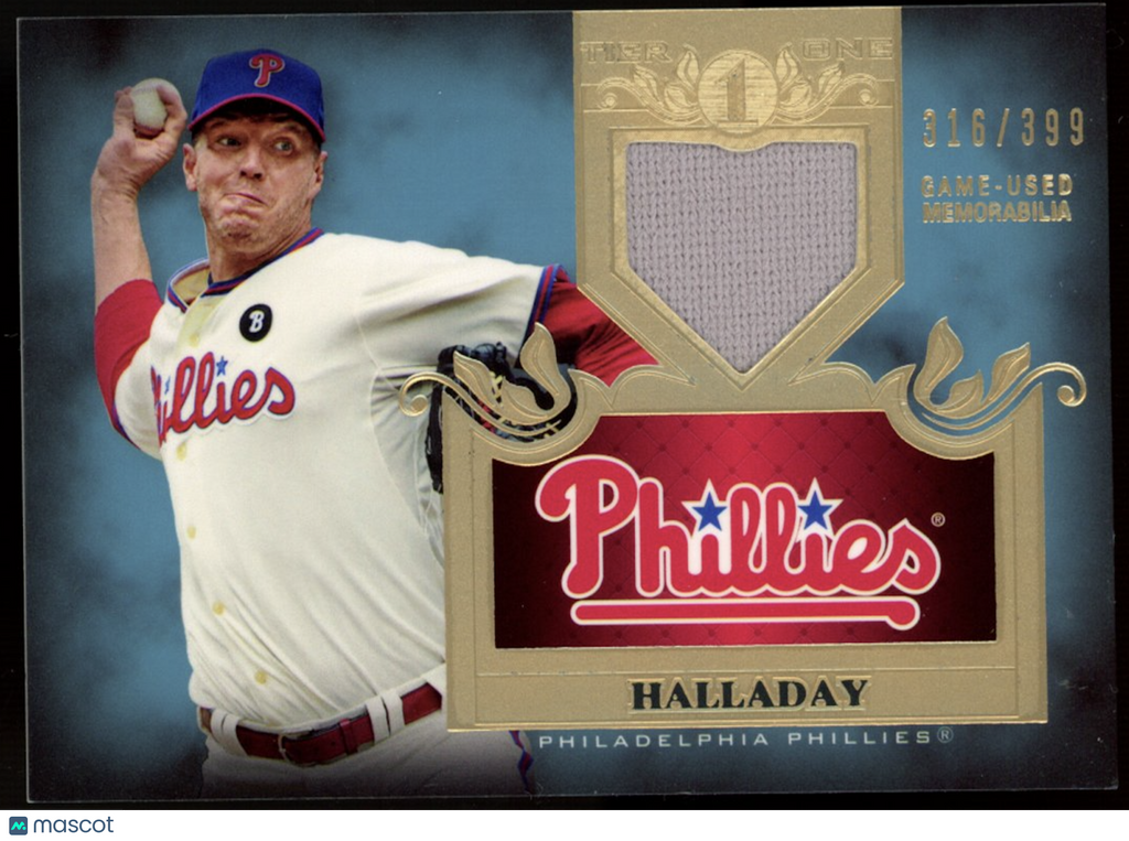 ROY HALLADAY 2011 Topps Tier One Top Shelf Relic Jersey /399 Phillies #TSR10