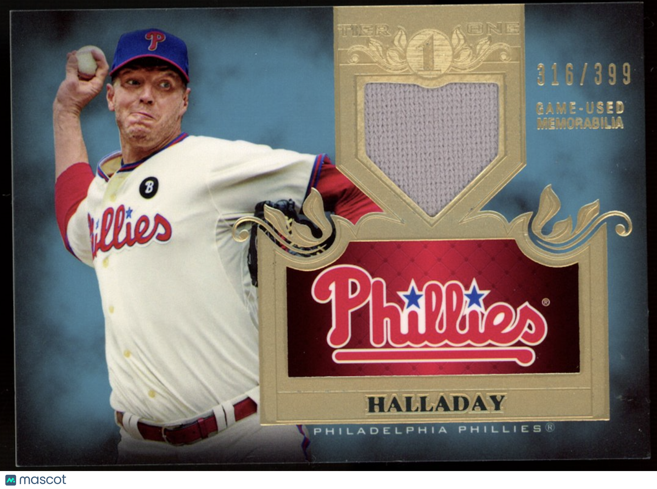 ROY HALLADAY 2011 Topps Tier One Top Shelf Relic Jersey /399 Phillies #TSR10