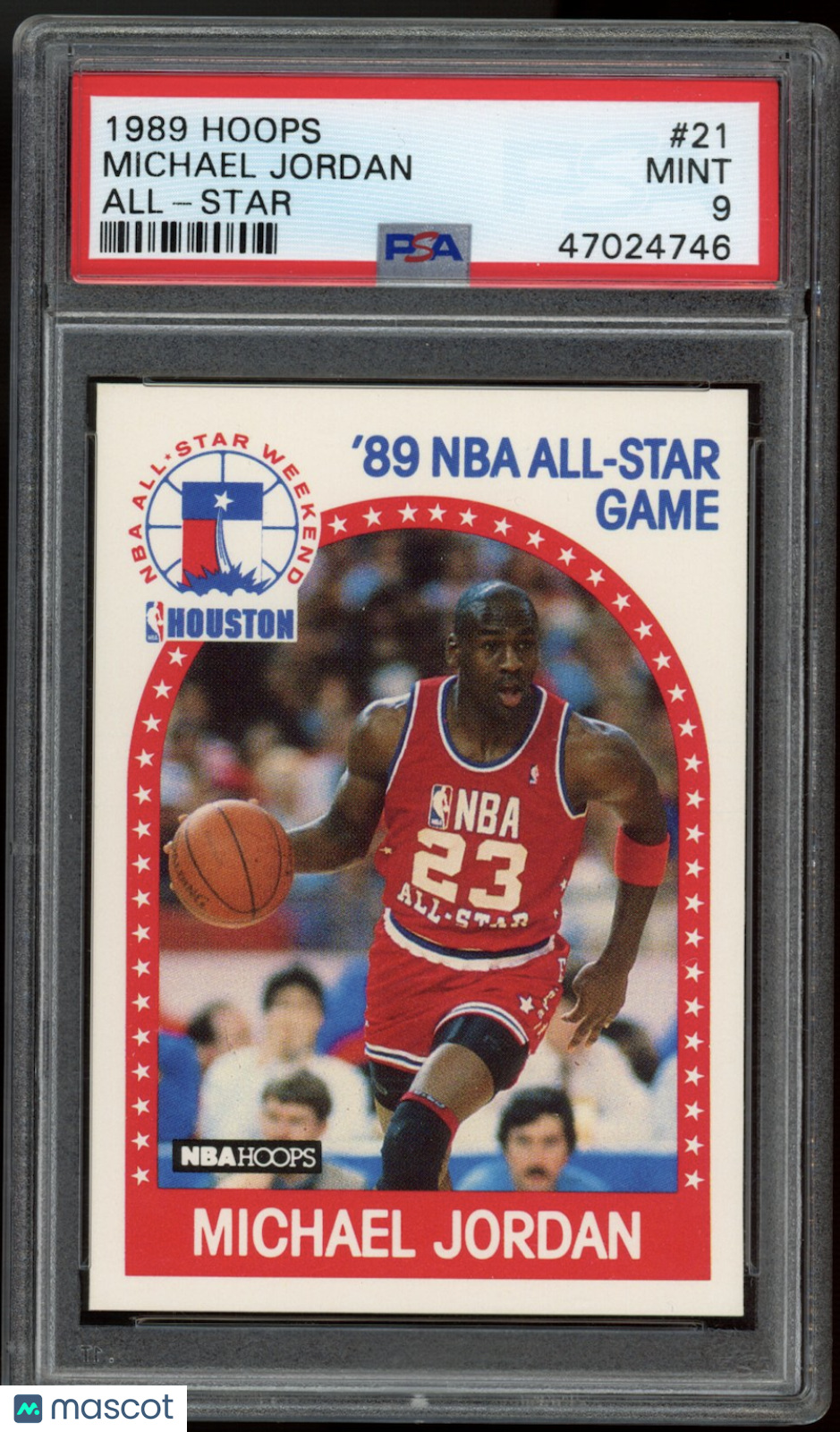 MICHAEL JORDAN 1989-90 NBA Hoops #21 '89 All Star Game PSA 9 MINT Bulls