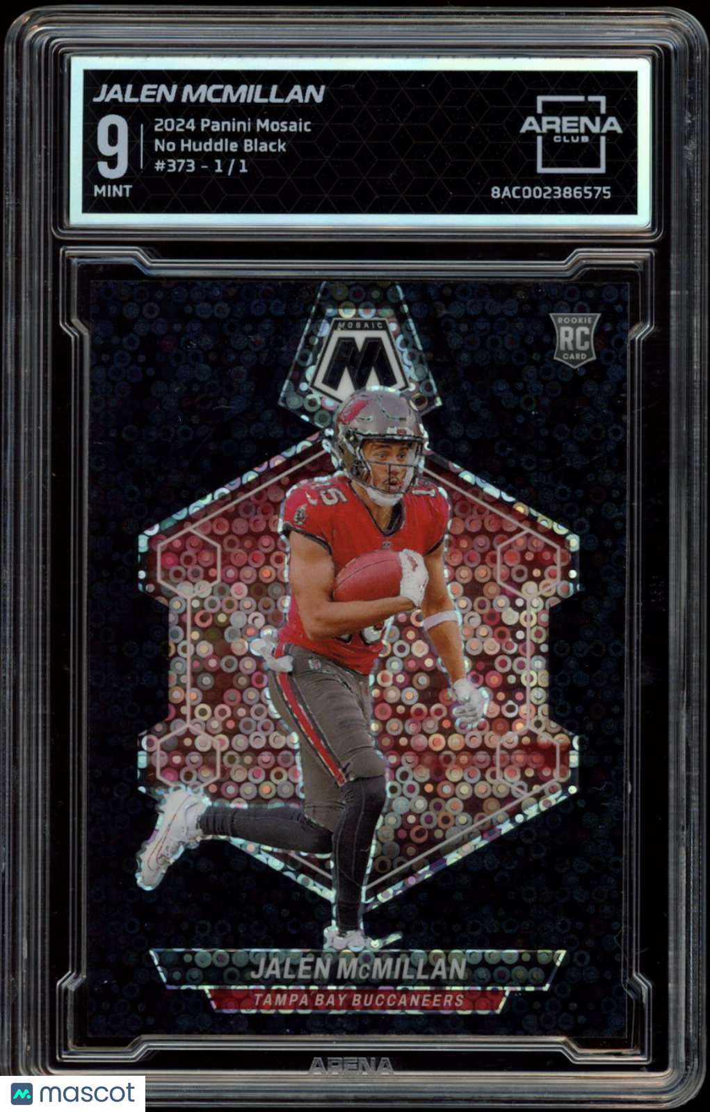 JALEN MCMILLAN 2024 Panini Mosaic No Huddle Black Prizm Rookie 1/1 #373