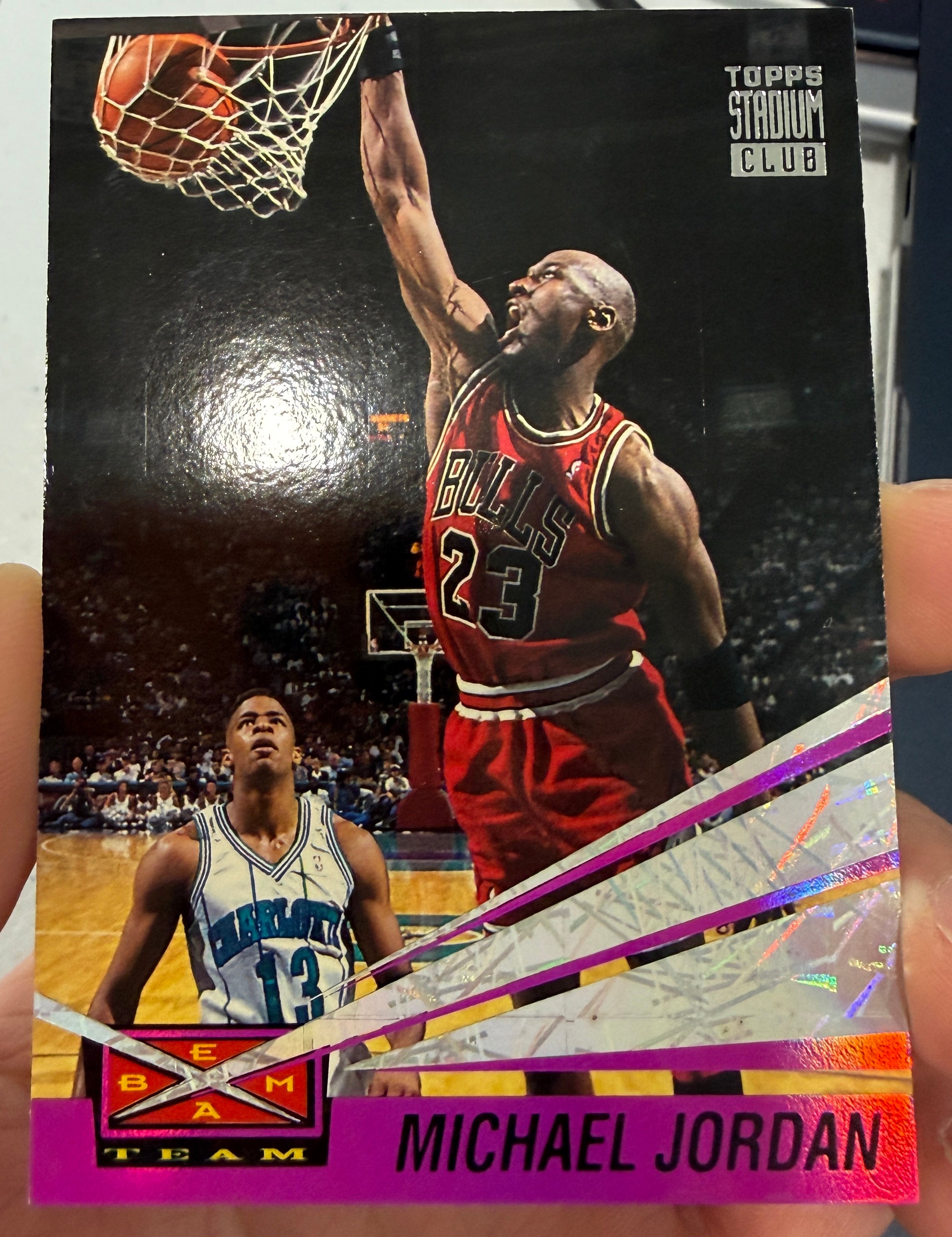 MICHAEL JORDAN 1993-94 Topps Stadium Club Beam Team Insert #4 Bulls
