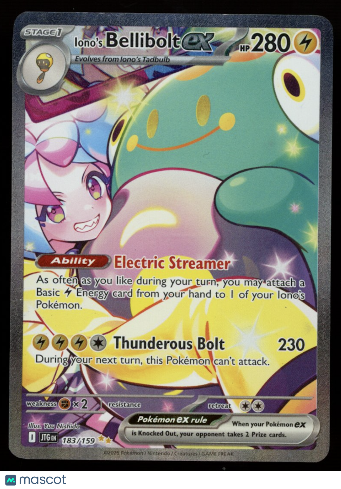 IONO'S BELLIBOLT EX Pokemon Journey Together Special Illustration Rare #183/159