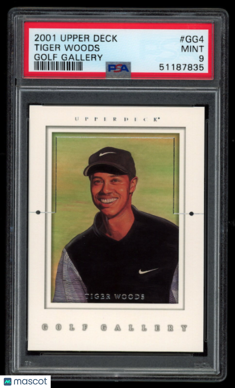 TIGER WOODS 2001 Upper Deck Golf Gallery #GG4 PSA 9