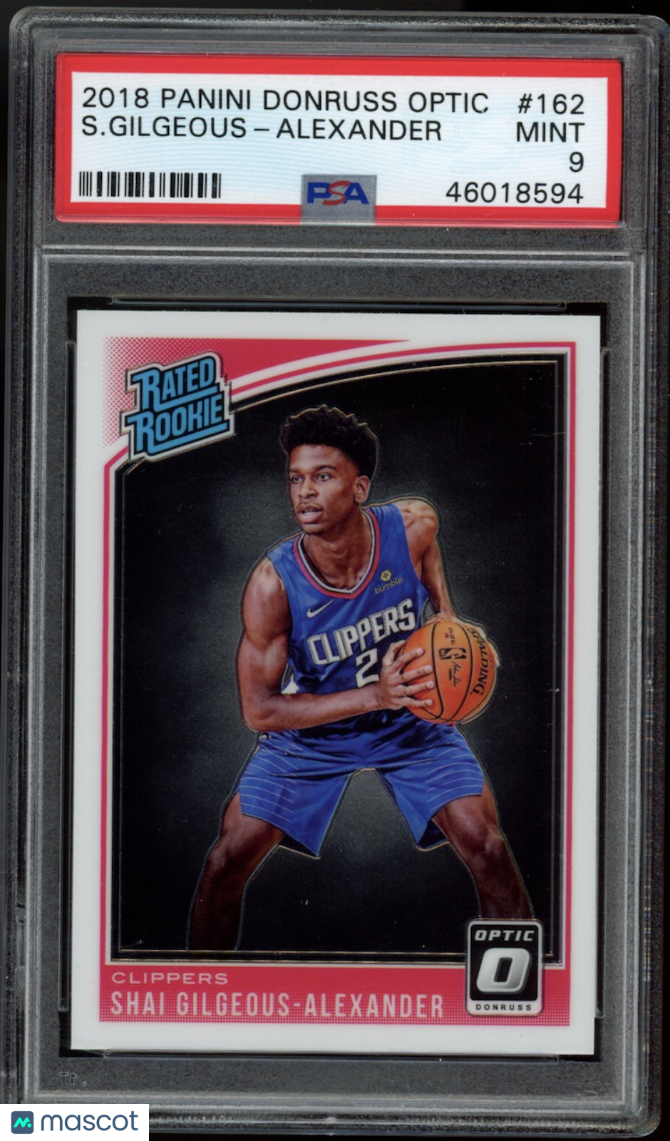 SHAI GILGEOUS-ALEXANDER 2018-19 Panini Donruss Optic Rated Rookie #162 PSA 9