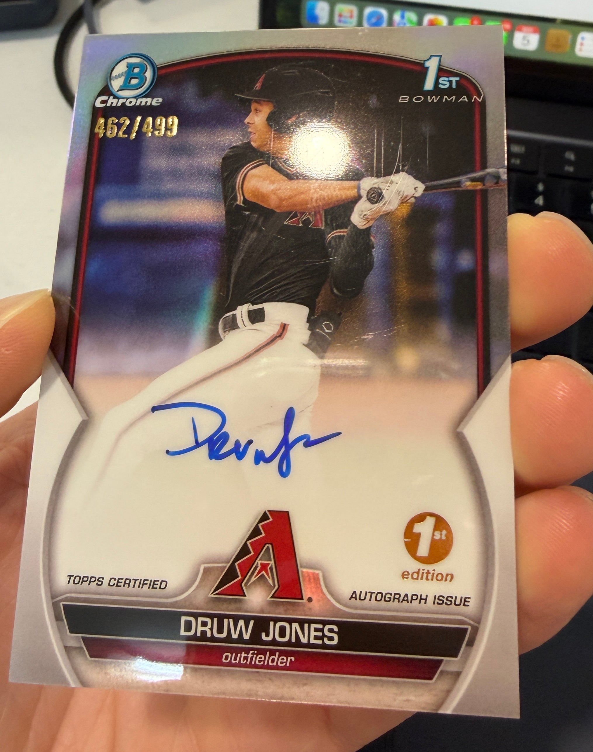 DRUW JONES 2023 Bowman Chrome 1st Edition Prospect Refractor Auto /499 #CPA-DJ