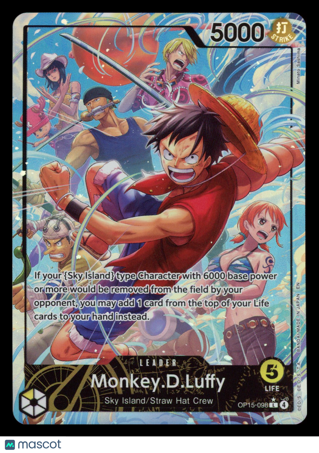 MONKEY.D.LUFFY 2026 One Piece Adventure on Kami's Island #OP15-098 Alternate Art