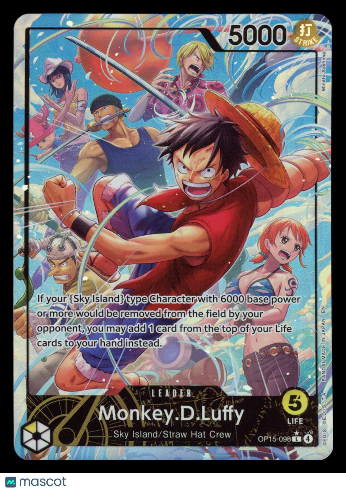 MONKEY.D.LUFFY 2026 One Piece Adventure on Kami's Island #OP15-098 Alternate Art