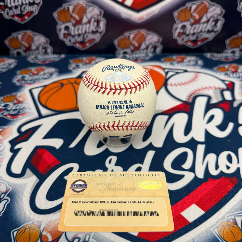 NICK SWISHER Signed Ball Rawlings Official Major League Baseball Steiner MLB COA