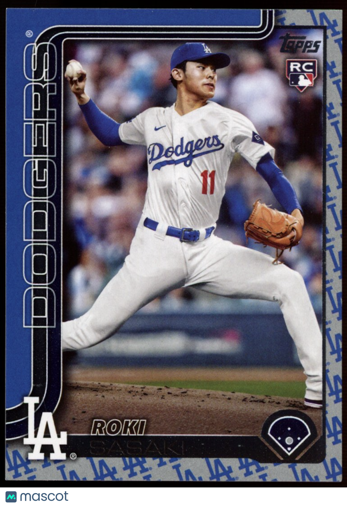 ROKI SASAKI 2025 Topps Series 2 Team Logo Border Rookie SSP Dodgers #558