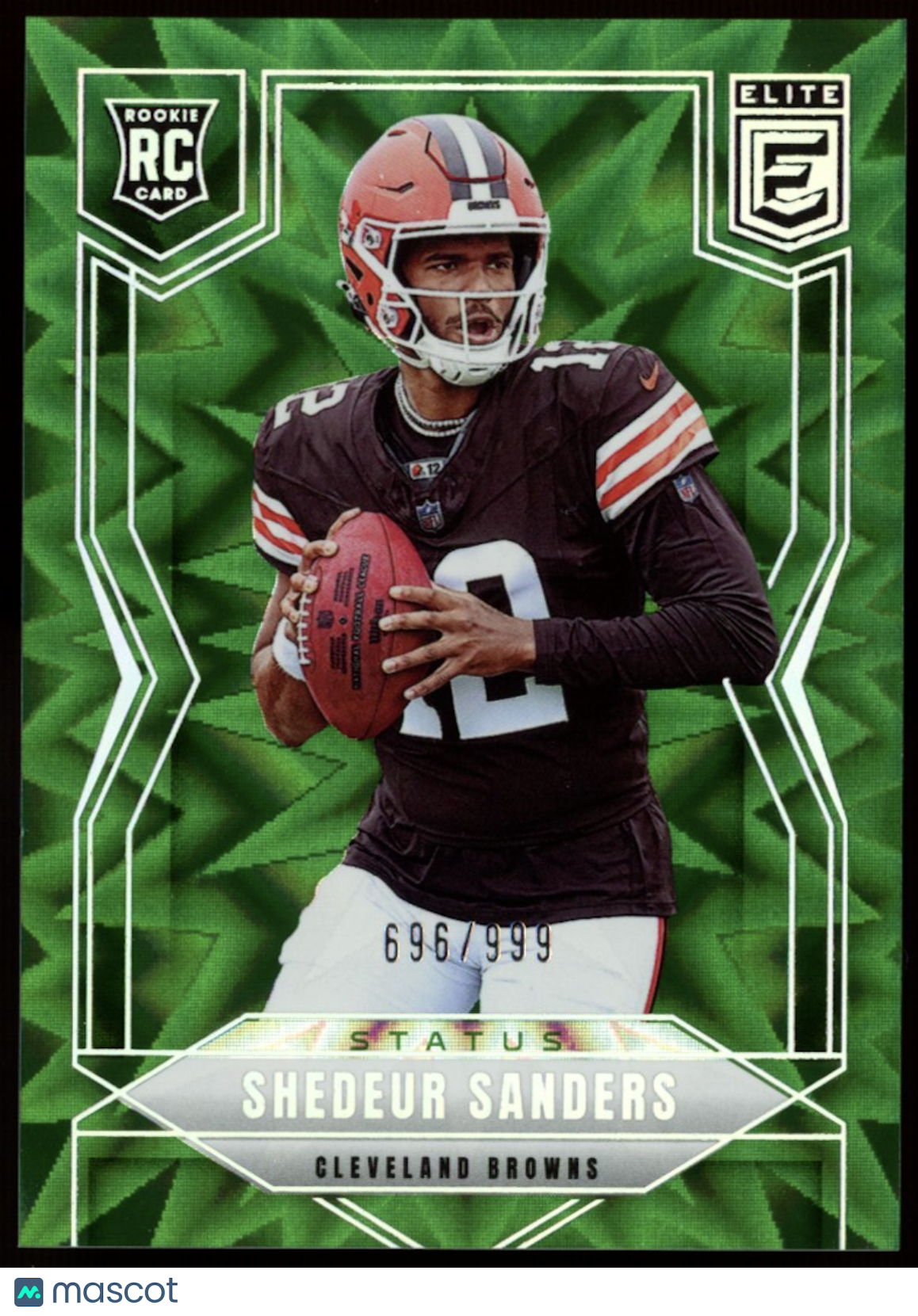 SHEDEUR SANDERS 2025 Panini Donruss Elite Status Green /999 Rookie #112 Browns