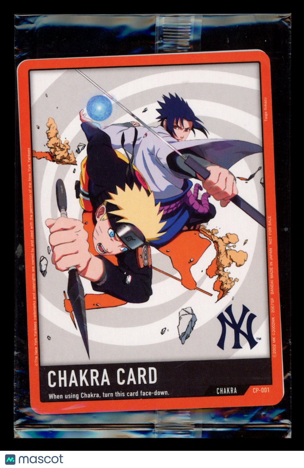 Naruto x New York Yankees 2026 Bandai Promo Chakra Card CP-001 Sealed
