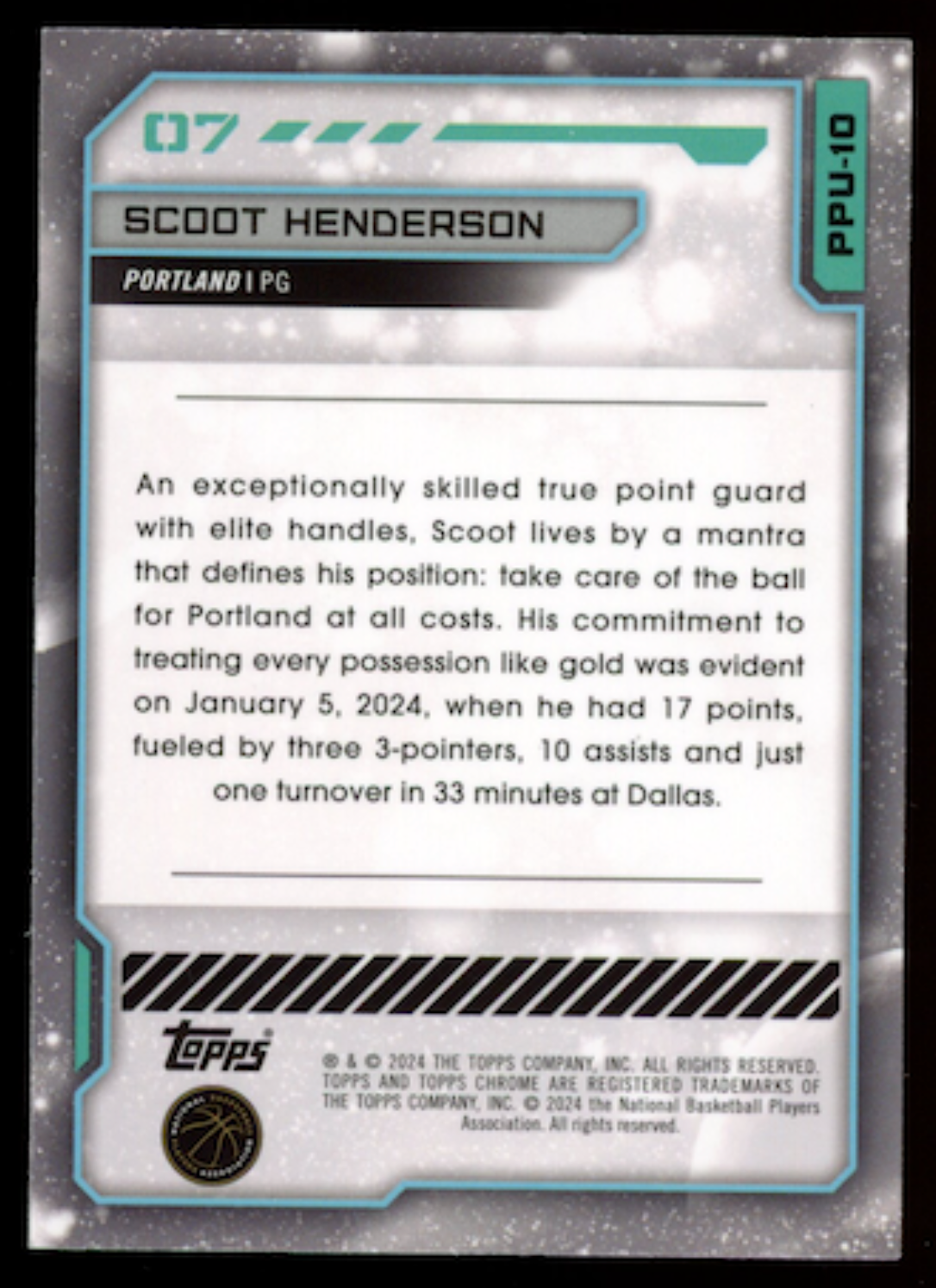 SCOOT HENDERSON 2023-24 Topps Cosmic Chrome Planetary Pursuit Uranus #PPU-10 RC