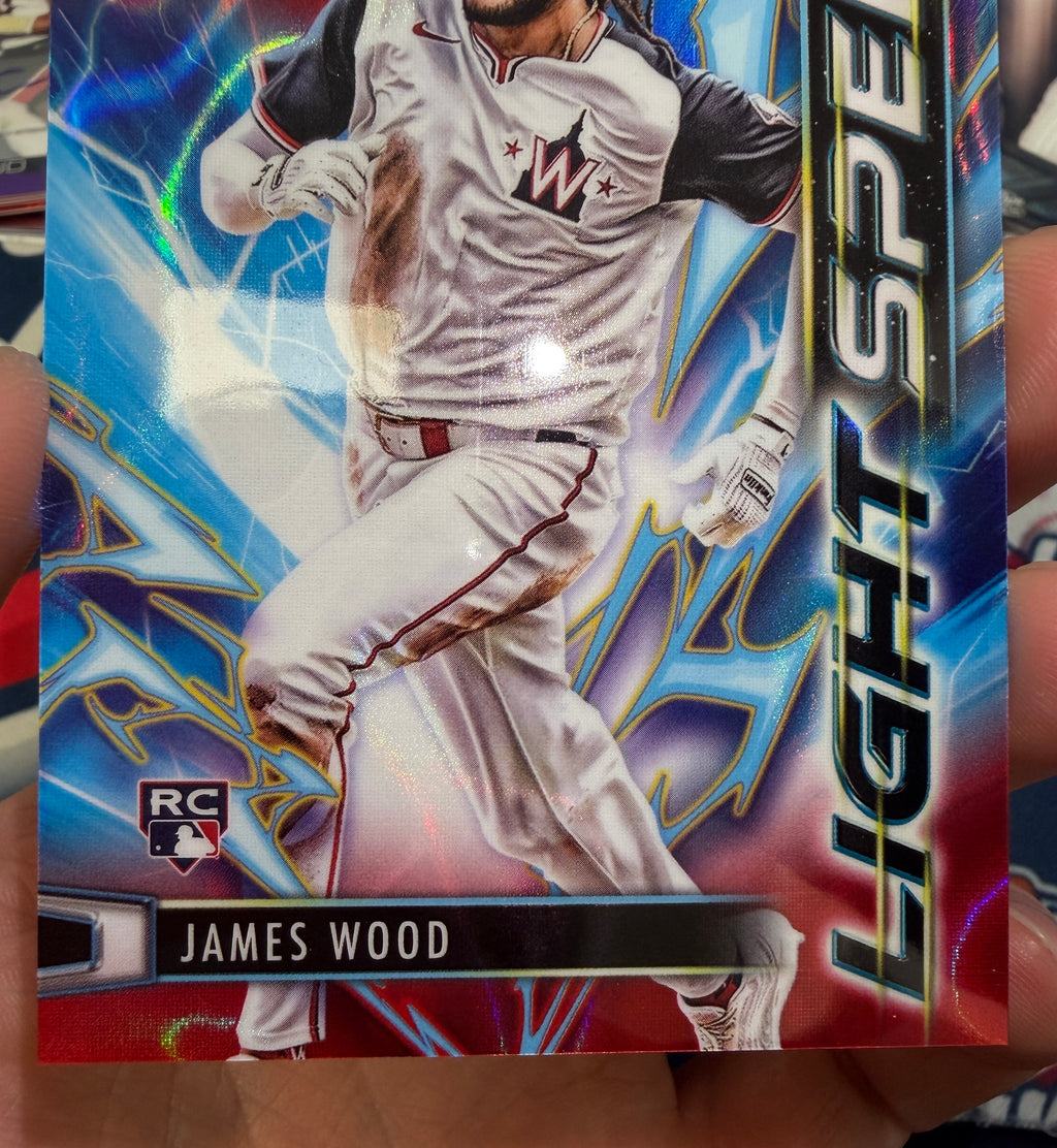 JAMES WOOD 2025 Topps Cosmic Chrome Rookie Light Speed Red Flare /5 #LS-5