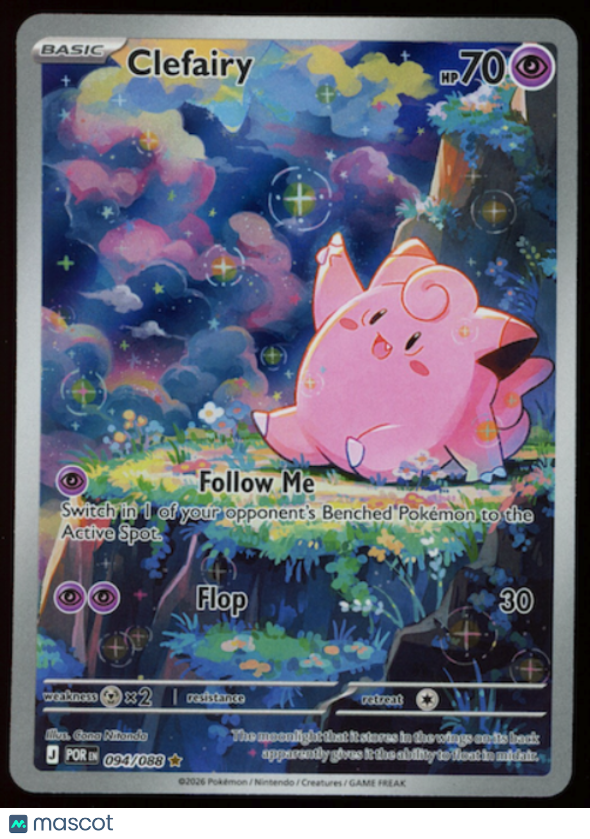 CLEFAIRY 2026 Pokemon Mega Evolution Perfect Order #94/88 Illustration Rare